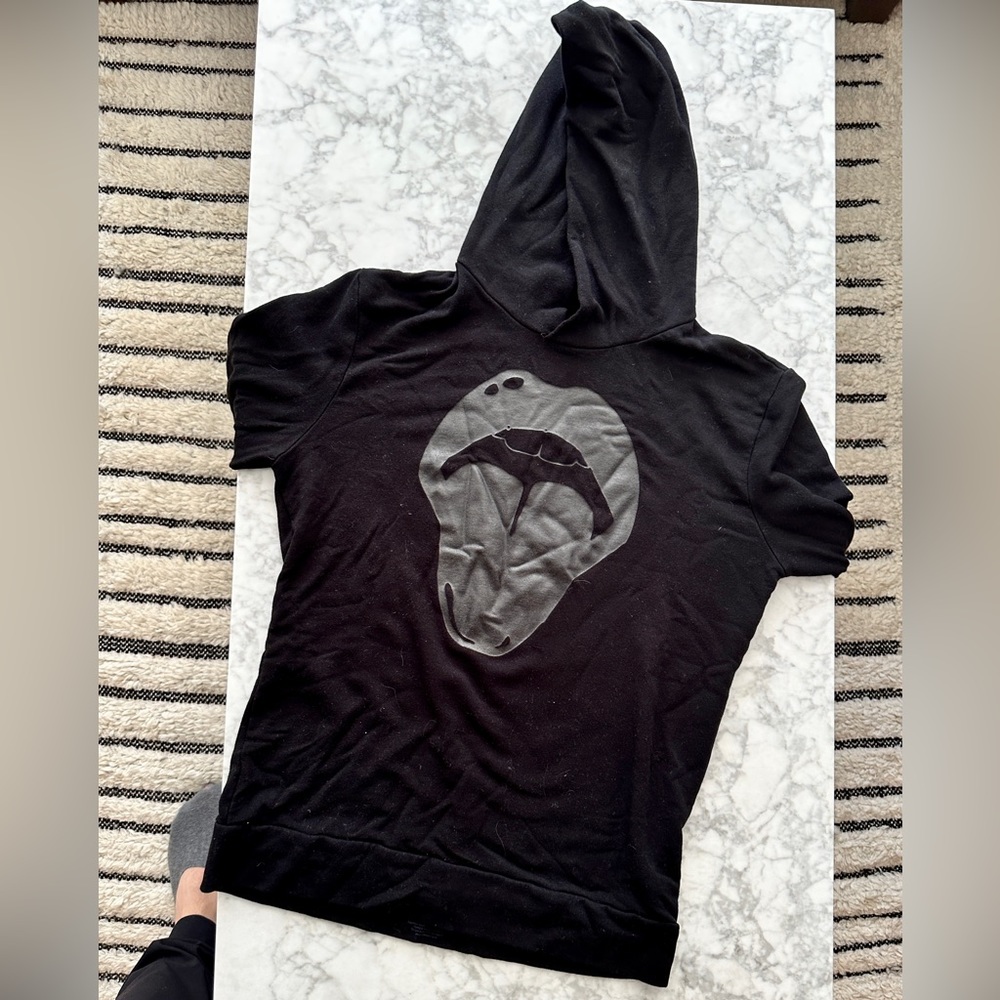 Black Hooded 305 with fun tongue out  hoodie